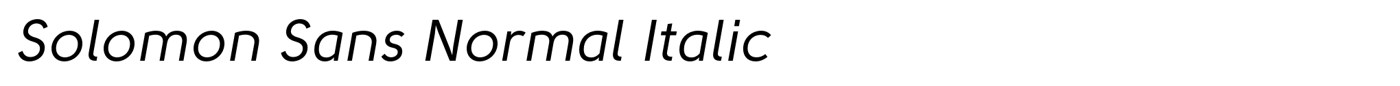 Solomon Sans Normal Italic image